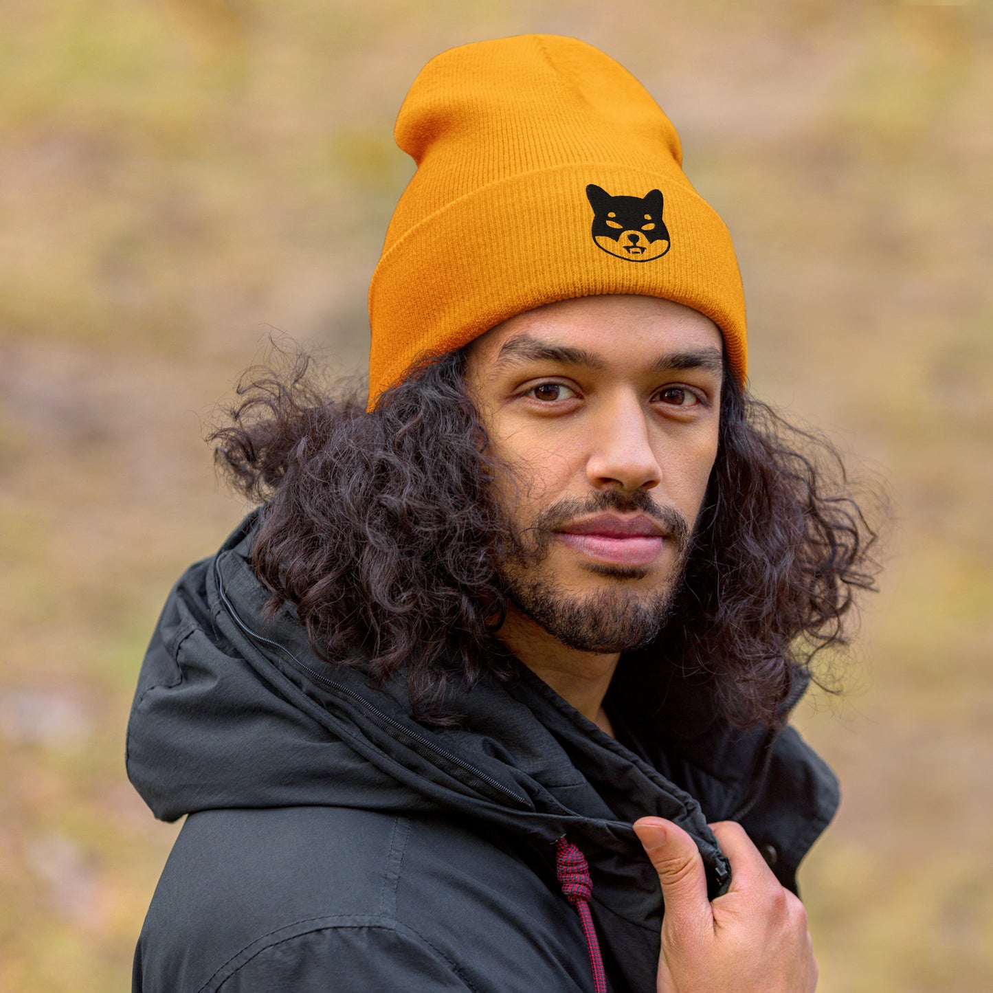 Herren Batman Shiba Inu Beanie Schwarz