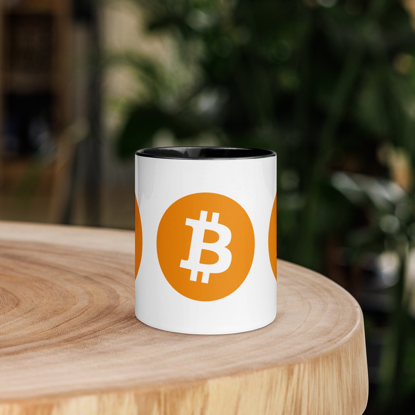 Bitcoin Tasse Schwarz oder Orange