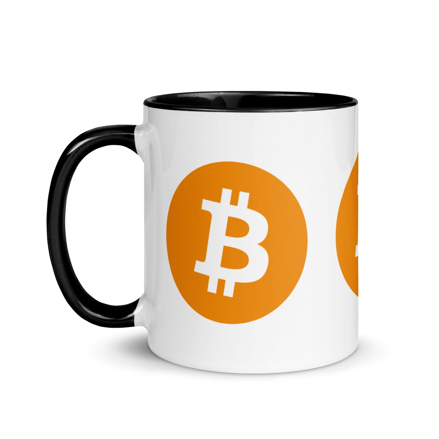 Bitcoin Tasse Schwarz oder Orange