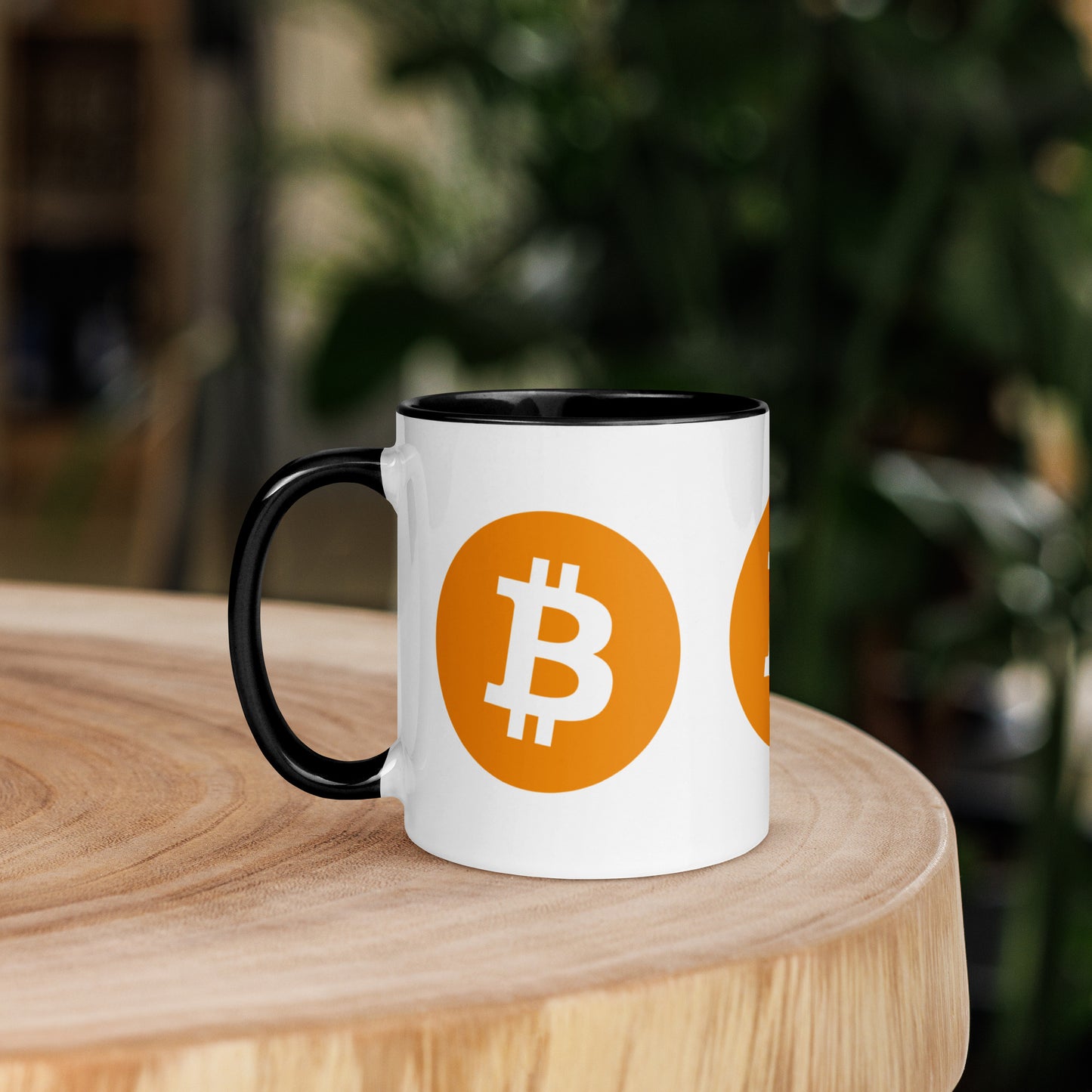 Bitcoin Tasse Schwarz oder Orange