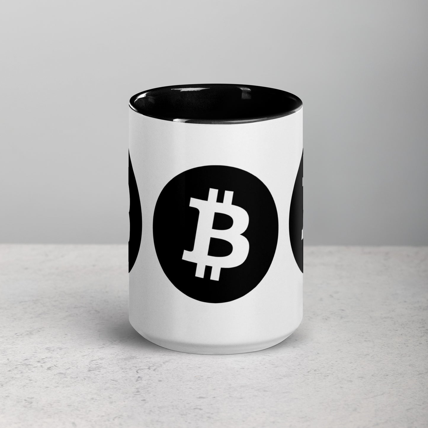 Bitcoin Tasse Schwarz oder Gelb
