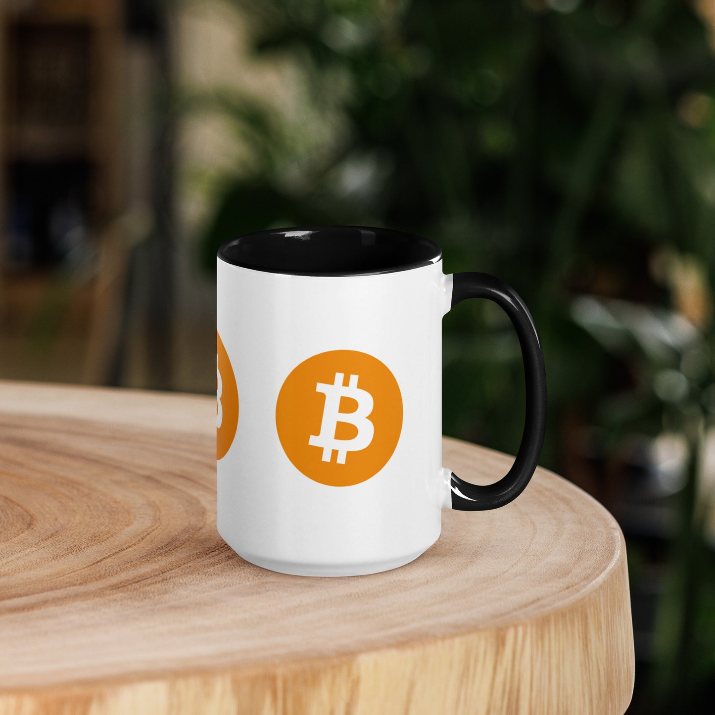 Bitcoin Tasse Schwarz oder Orange