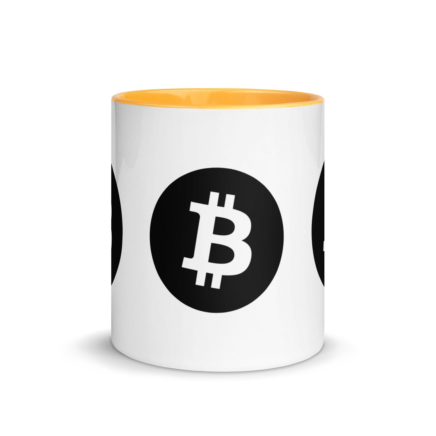 Bitcoin Tasse Schwarz oder Gelb