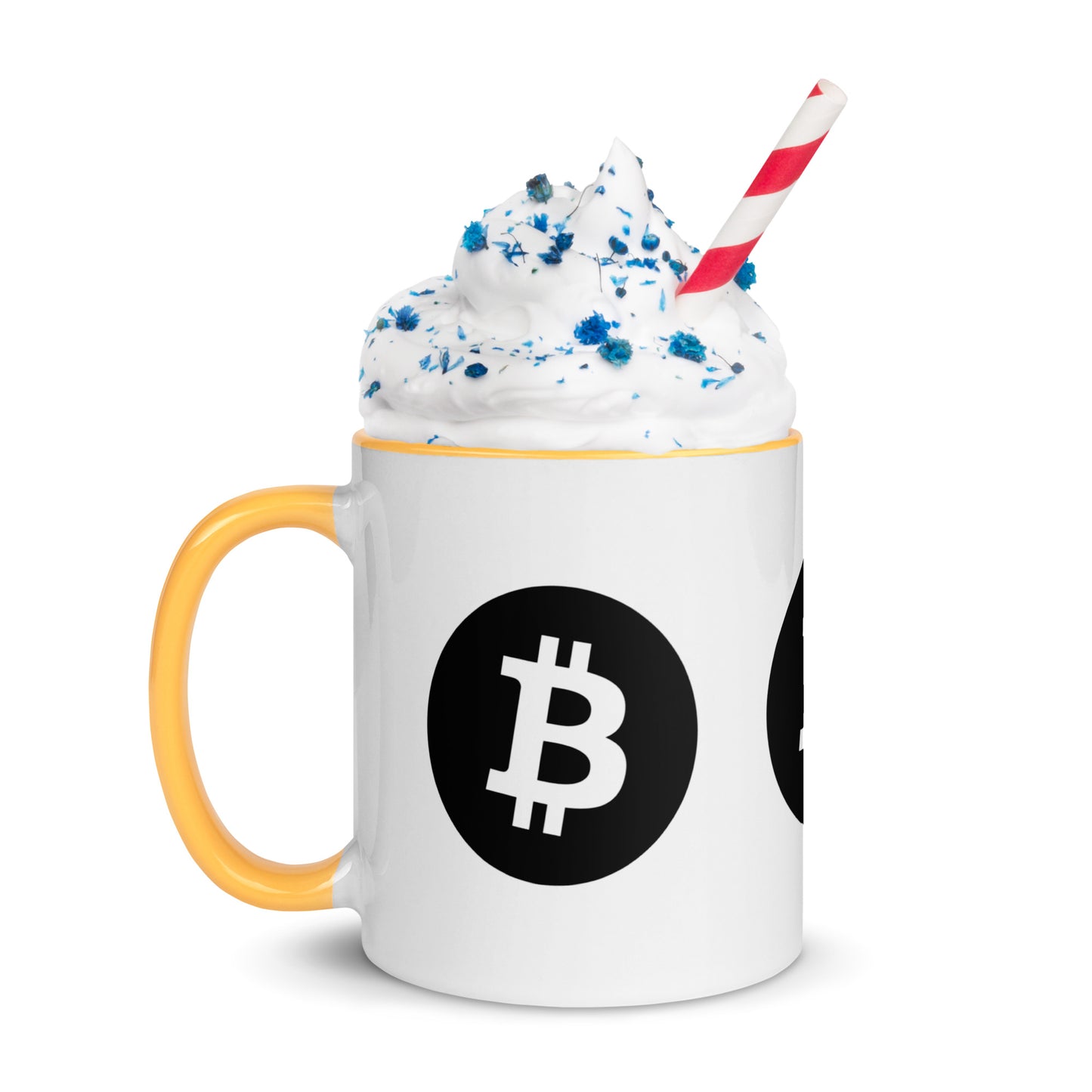 Bitcoin Tasse Schwarz oder Gelb