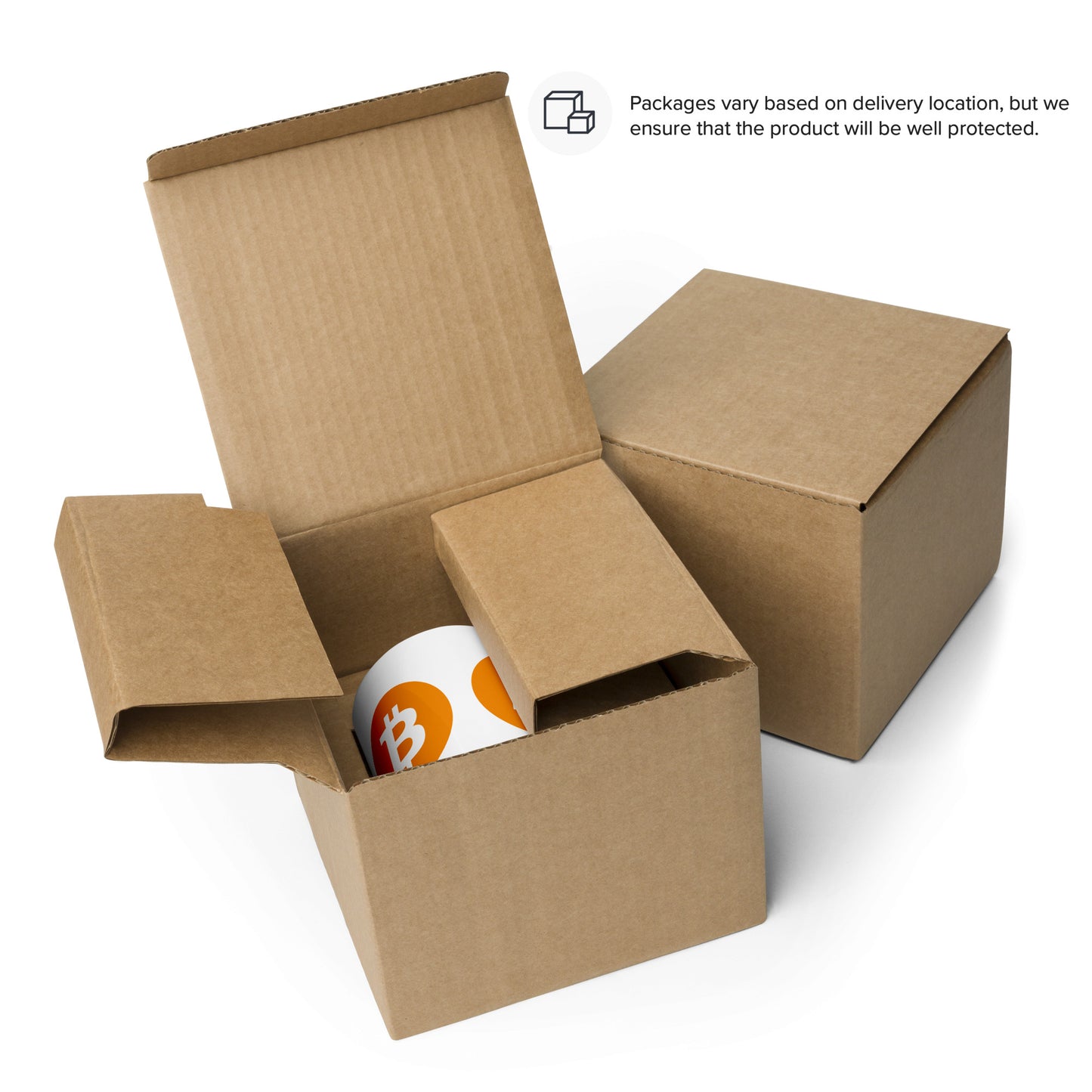 Bitcoin Tasse Schwarz oder Orange