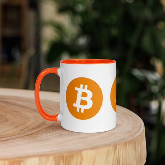 Bitcoin Tasse Schwarz oder Orange