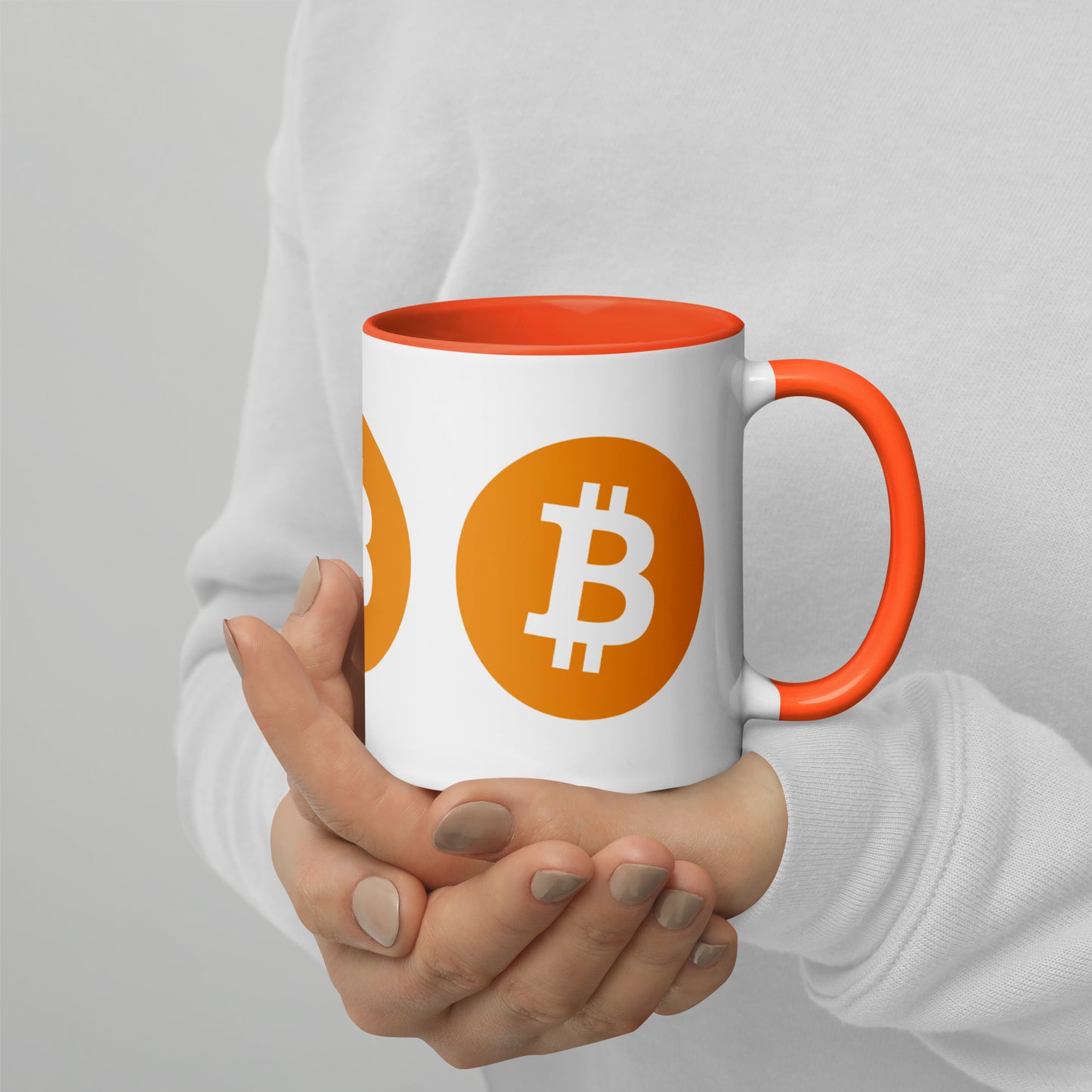 Bitcoin Tasse Schwarz oder Orange
