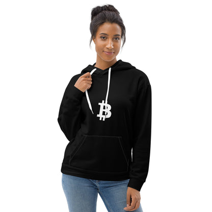 Damen Classic Bitcoin Hoodie Schwarz