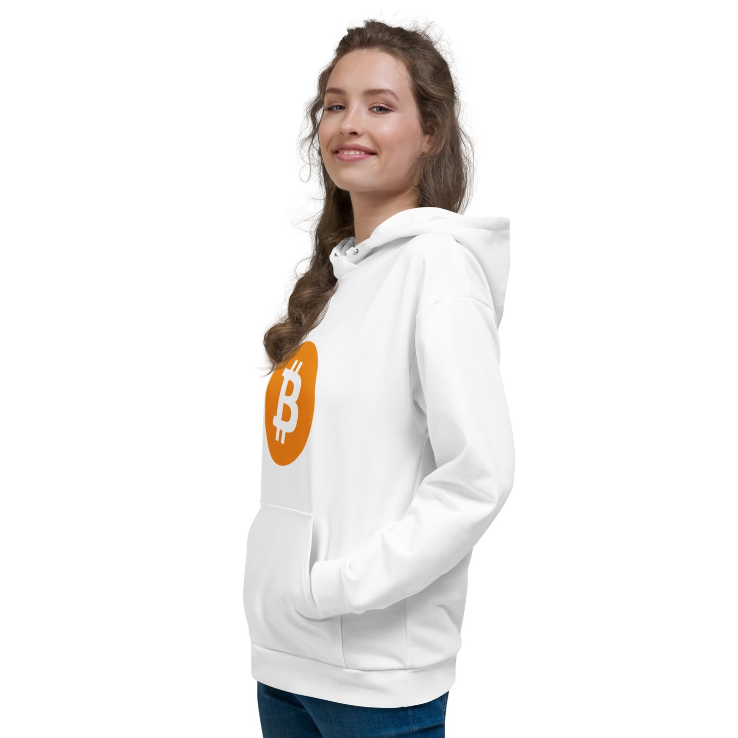 Damen Classic Bitcoin Hoodie Weiß
