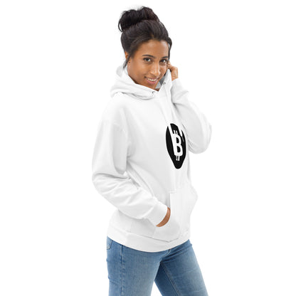 Damen Classic Bitcoin Hoodie Weiss