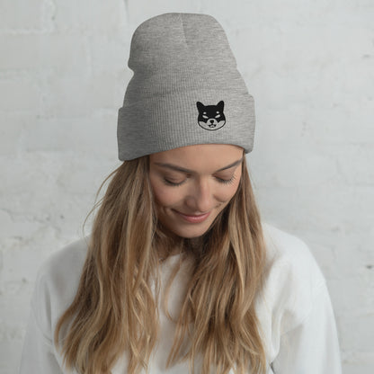 Damen Batman Shiba Inu Beanie Schwarz