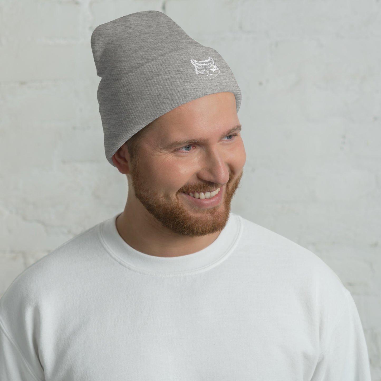 Herren Batman Shiba Inu Beanie Weiss