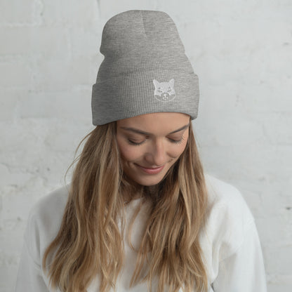Damen Batman Shiba Inu Beanie Weiss