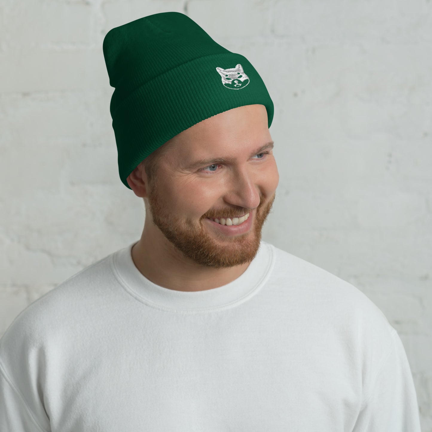 Herren Batman Shiba Inu Beanie Weiss