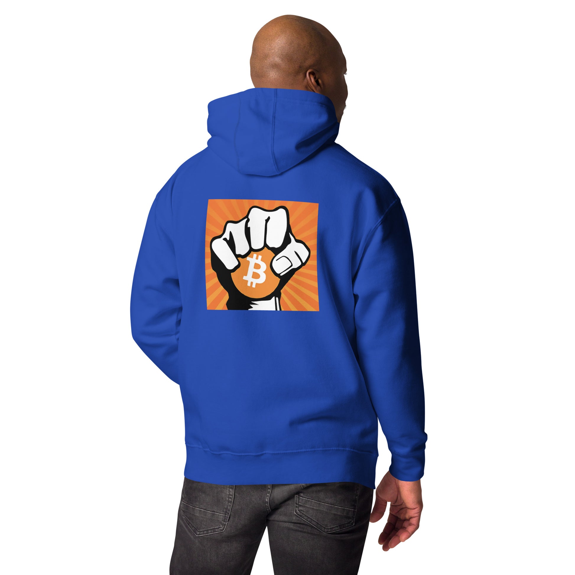Herren Hoodie mit der Bitcoin Fist für Bitcoin-Maxis - AJHODL Fashion
