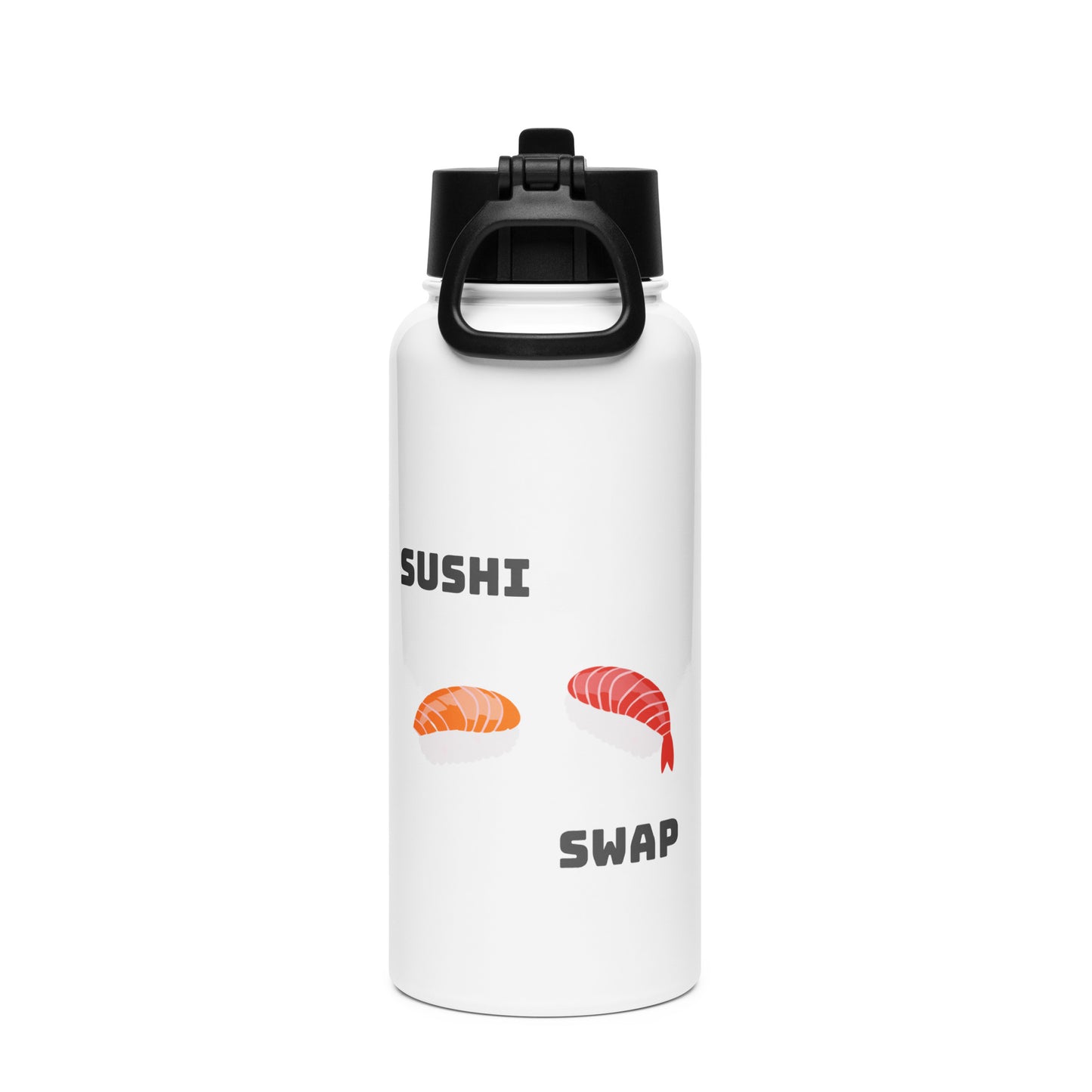 Sushi Swap Edelstahl Trinkflasche mit Strohhalm