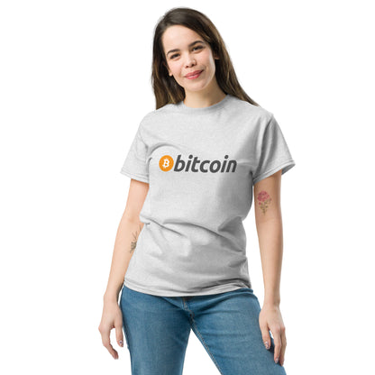Damen Bitcoin Schriftzug T-Shirt
