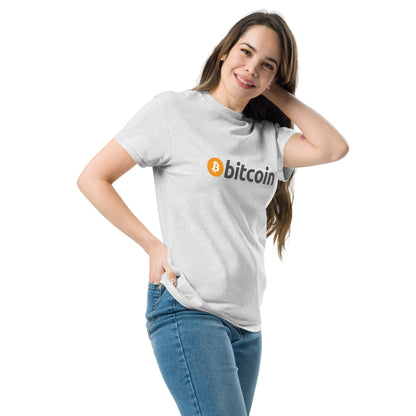 Damen Bitcoin Schriftzug T-Shirt