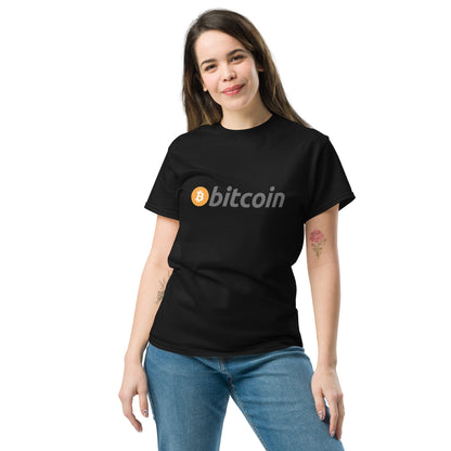 Damen Bitcoin Schriftzug T-Shirt