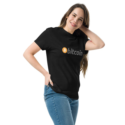 Damen Bitcoin Schriftzug T-Shirt