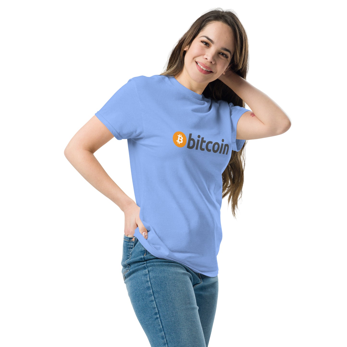 Damen Bitcoin Schriftzug T-Shirt