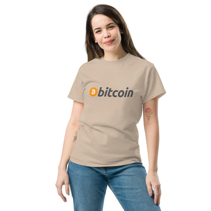 Damen Bitcoin Schriftzug T-Shirt