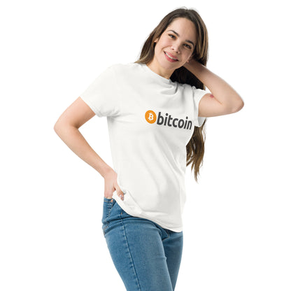 Damen Bitcoin Schriftzug T-Shirt