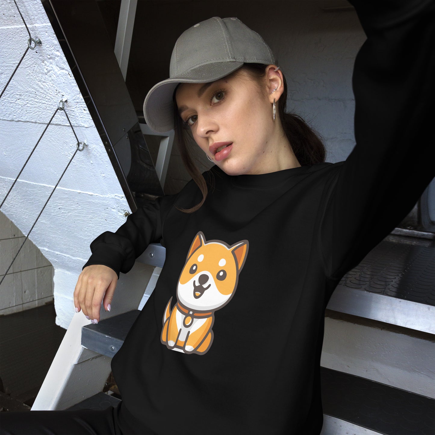 Damen Baby Shiba Inu Sweater