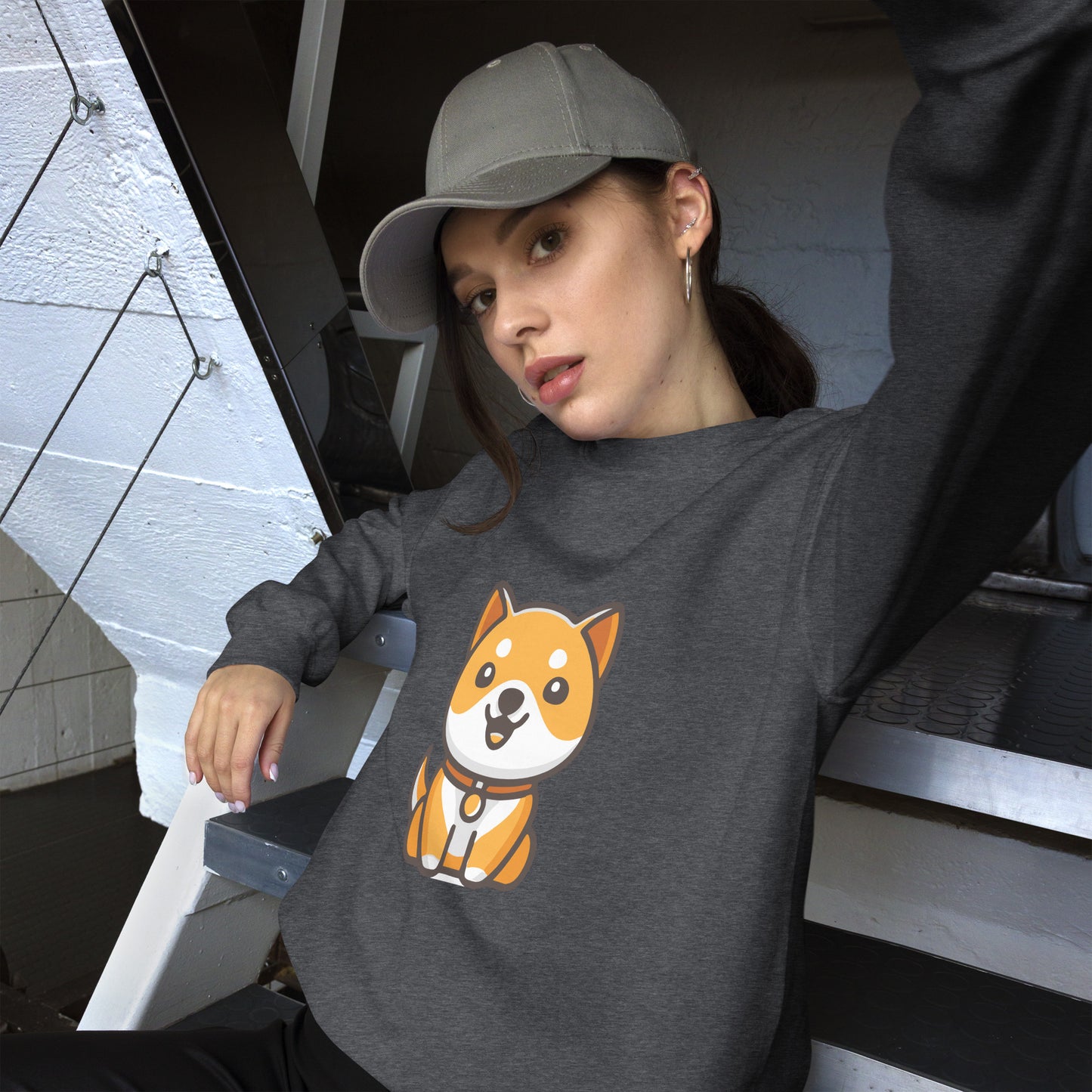Damen Baby Shiba Inu Sweater