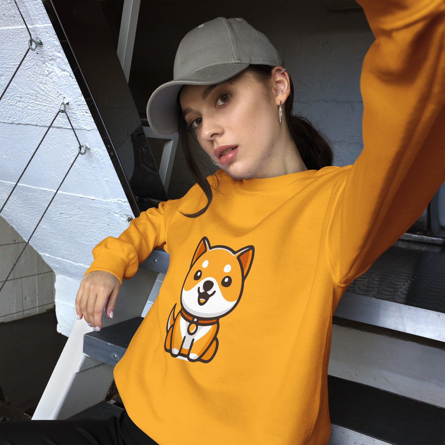 Damen Baby Shiba Inu Sweater