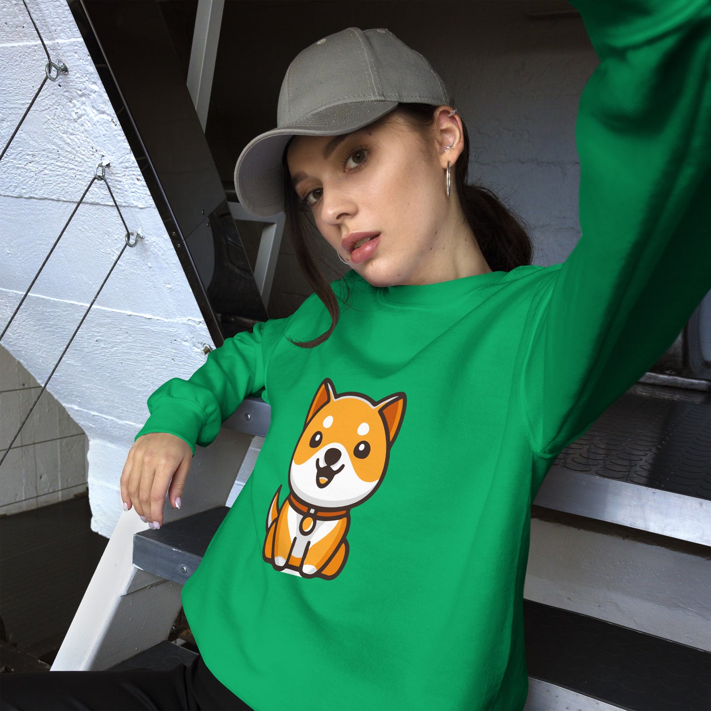 Damen Baby Shiba Inu Sweater