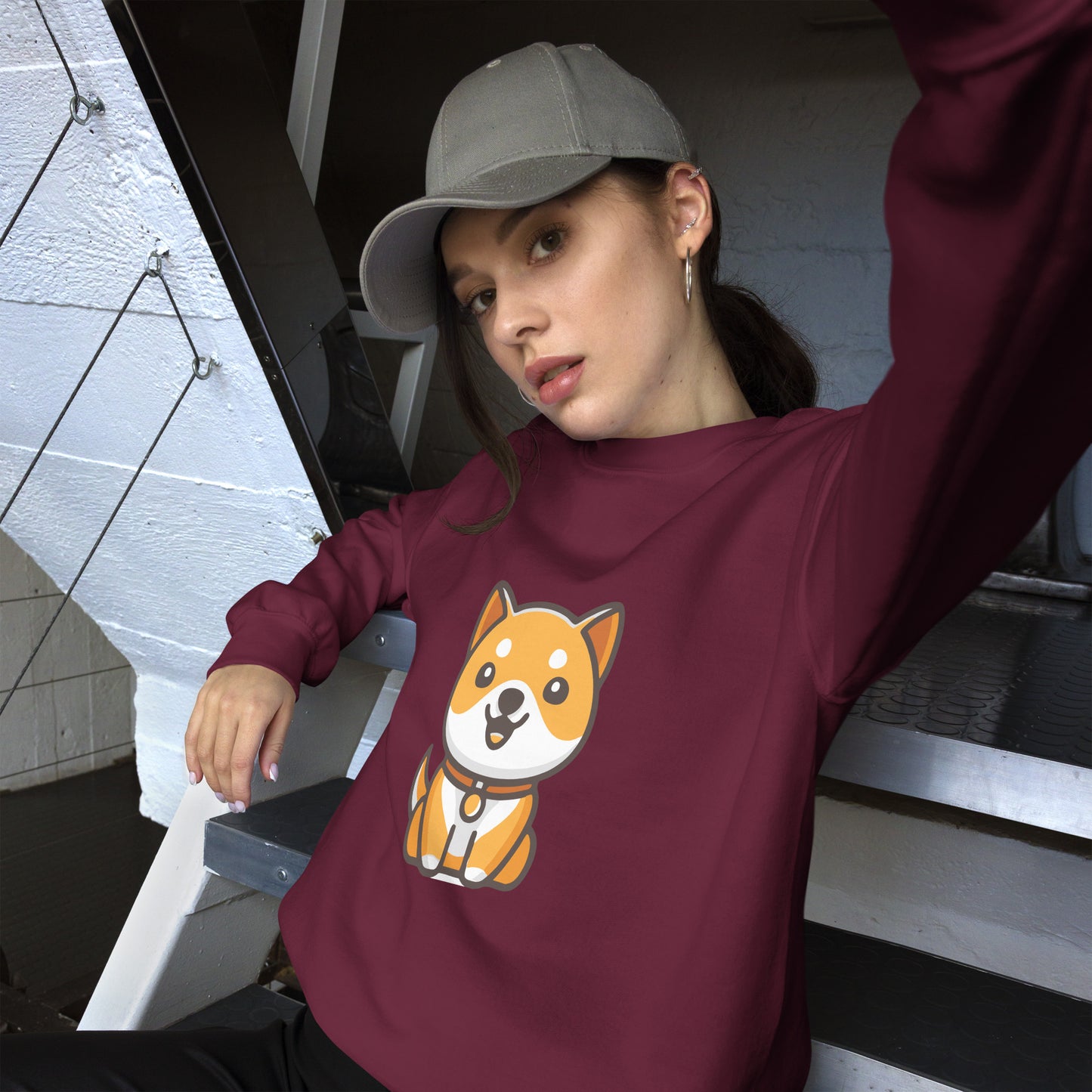 Damen Baby Shiba Inu Sweater