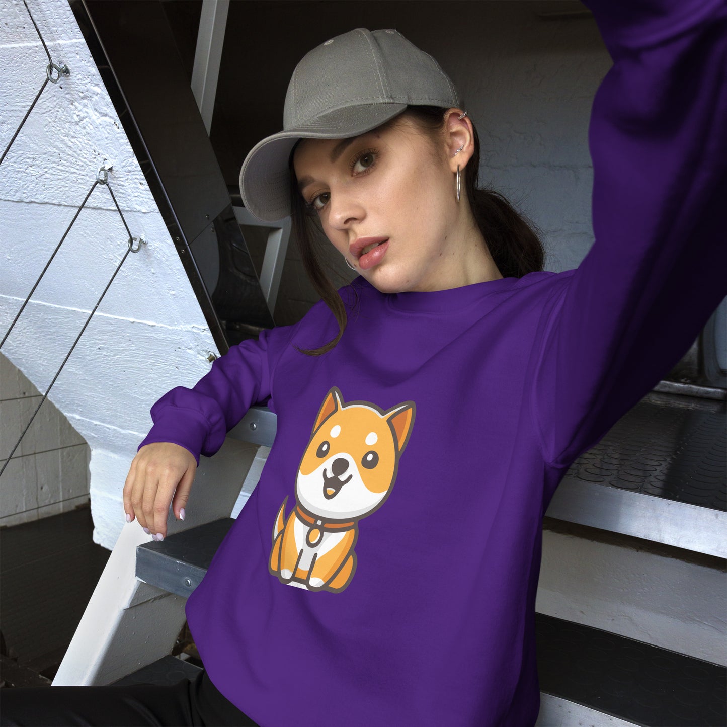 Damen Baby Shiba Inu Sweater
