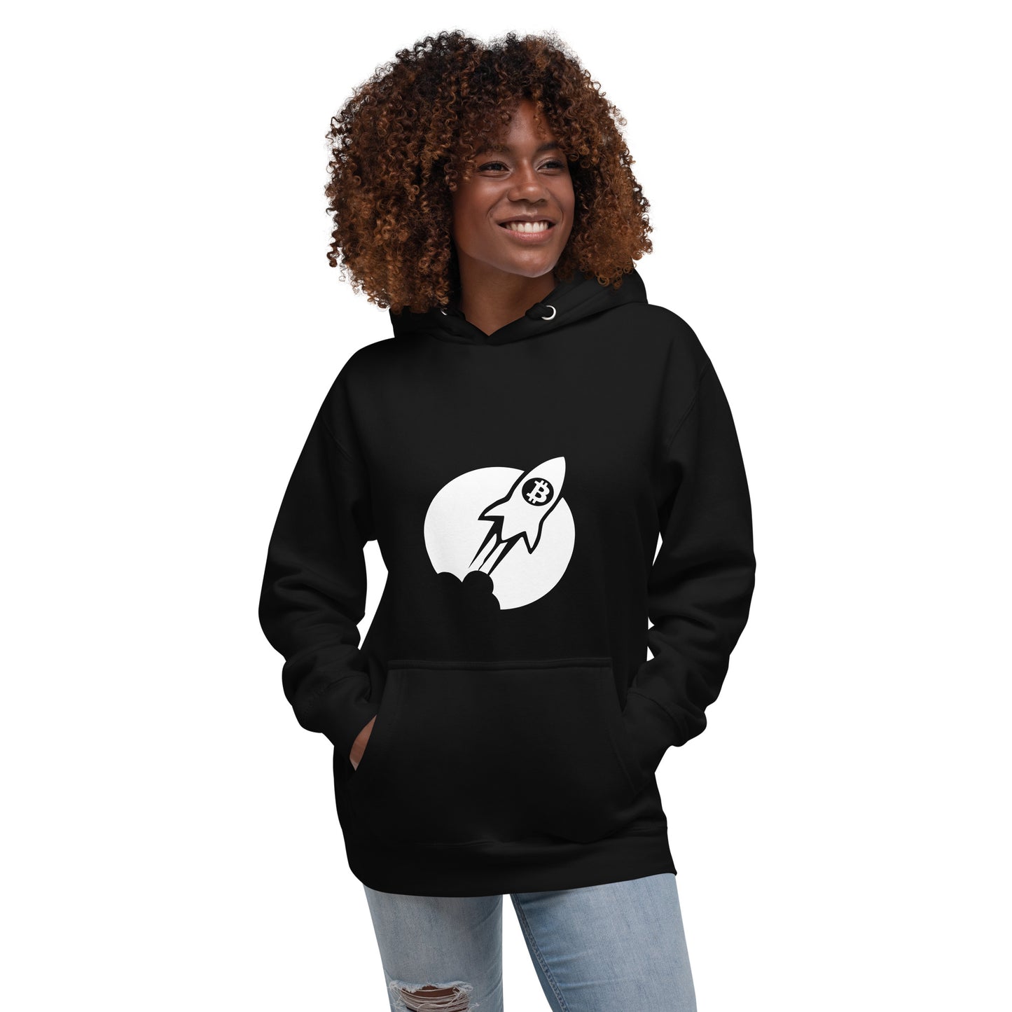 Damen Bitcoin To The Moon Hoodie