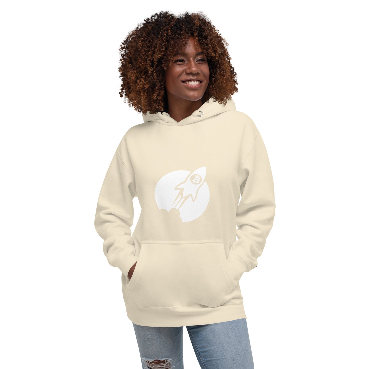 Damen Bitcoin To The Moon Hoodie