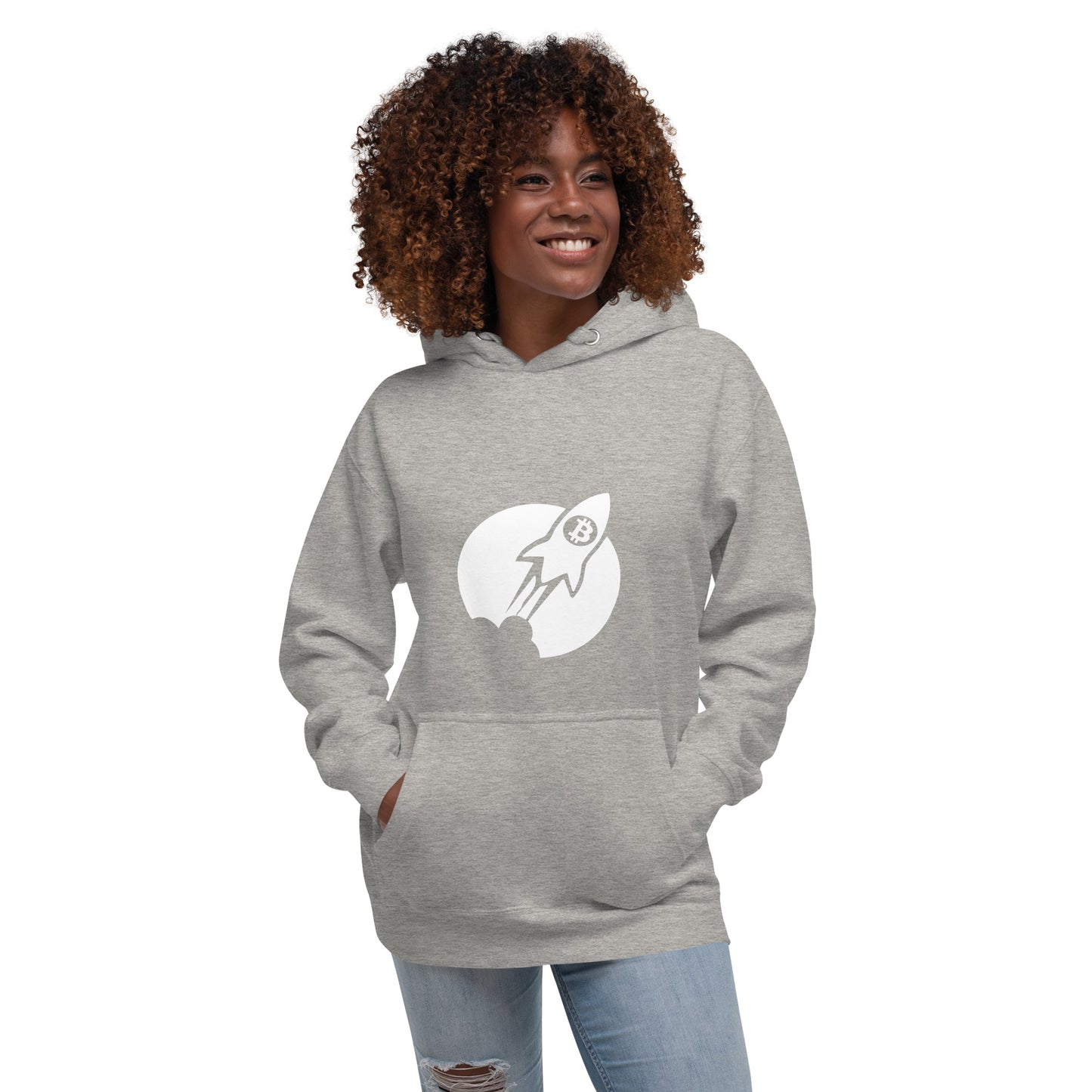 Damen Bitcoin To The Moon Hoodie