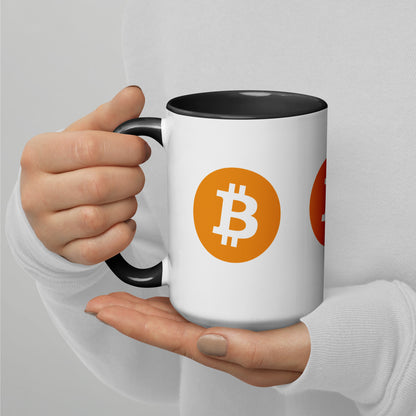 Bitcoin Tasse Schwarz oder Orange