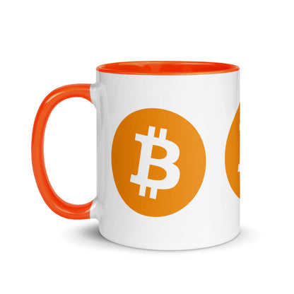 Bitcoin Tasse Schwarz oder Orange