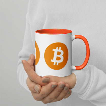 Bitcoin Tasse Schwarz oder Orange